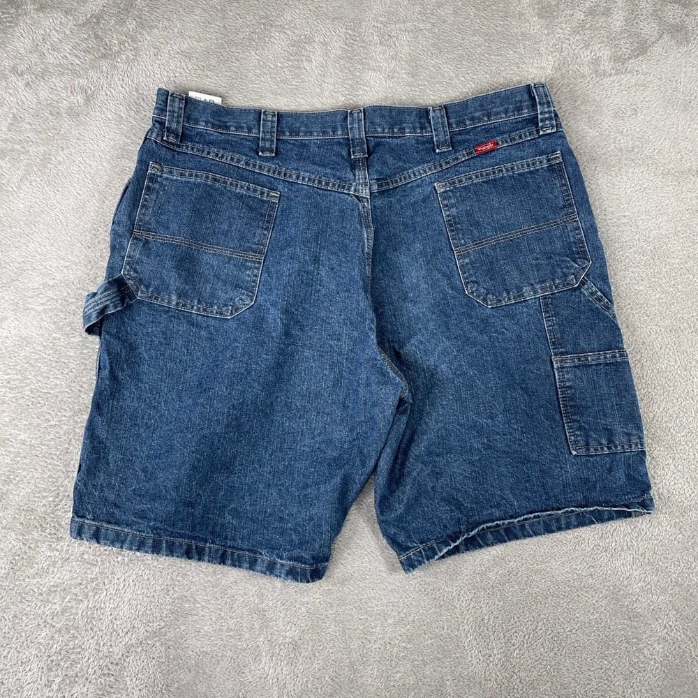 Wrangler Carpenter Shorts Mens‎ 40 Blue Denim Y2K Baggy Jorts Workwear Skater